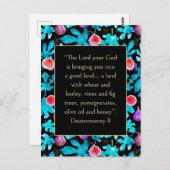 イチジクは土地の申命記8聖句を約束 ポストカード (正面/裏面)