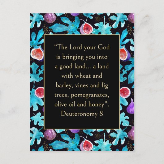 イチジクは土地の申命記8聖句を約束 ポストカード (正面)