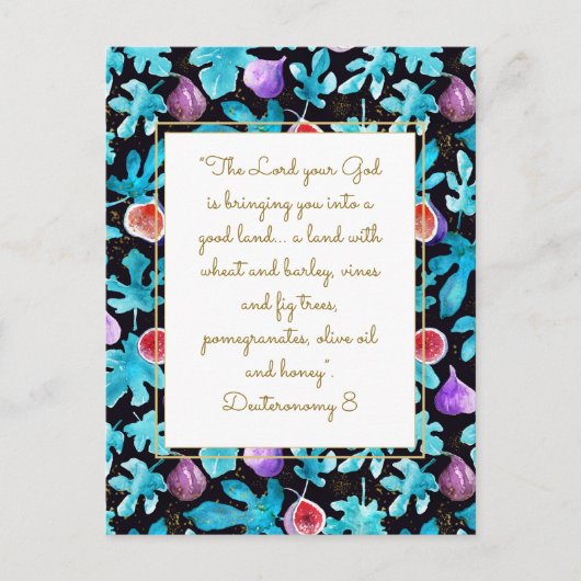 イチジクは土地の申命記8聖句を約束 ポストカード (正面)