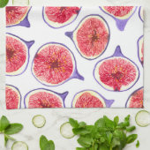 イチジクは水色を切り取る キッチンタオル (折り畳み)