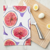 イチジクは水色を切り取る キッチンタオル (四つ折り)