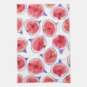 イチジクは水色を切り取る キッチンタオル (縦)