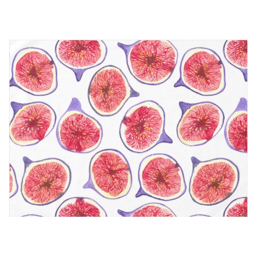 イチジクは水色を切り取る テーブルクロス (正面(横))