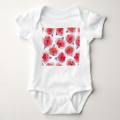 イチジクは水色を切り取る ベビーボディスーツ (正面)