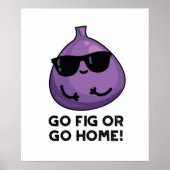 イチジクやフルーツパおもしろいン前向きに行く ポスター (正面)