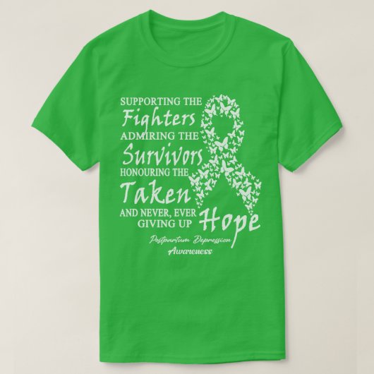 イチジクを支える産後うつ病認識度 Tシャツ (デザイン正面)