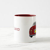 イチジク名Red Figaro車コーヒーマグ ツートーンマグカップ (中央)