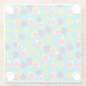 イチジク地中海のサマーフルーツパターン ガラスコースター (裏面)