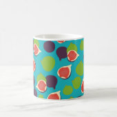 イチジク地中海のサマーフルーツパターン コーヒーマグカップ (中央)