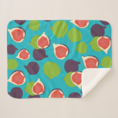 イチジク地中海のサマーフルーツパターン シェルパブランケット (正面(横))