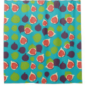 イチジク地中海のサマーフルーツパターン シャワーカーテン (正面)