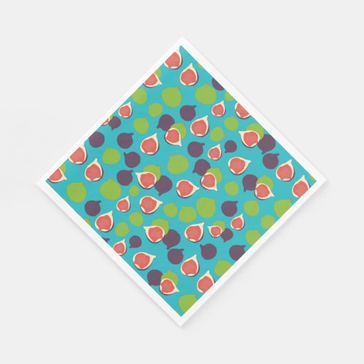 イチジク地中海のサマーフルーツパターン スタンダードランチョンナプキン (角)