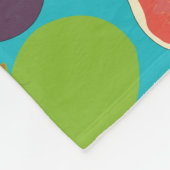 イチジク地中海のサマーフルーツパターン フリースブランケット (角)