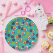 イチジク地中海のサマーフルーツパターン ペーパープレート (パーティー)