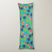 イチジク地中海のサマーフルーツパターン ボディピロー (裏面 (縦))