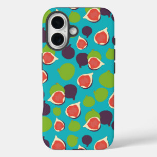 イチジク地中海のサマーフルーツパターン iPhone 16ケース