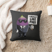 イチジク好きのおもしろいデザインが大好き クッション (ブランケット)