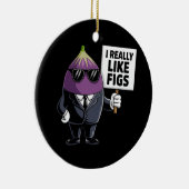 イチジク好きのおもしろいデザインが大好き セラミックオーナメント (右)