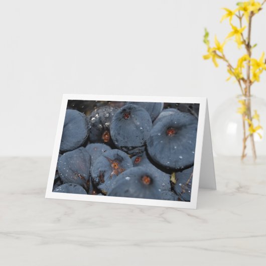 イチジク果実のクローズアップ カード (黄色い花)