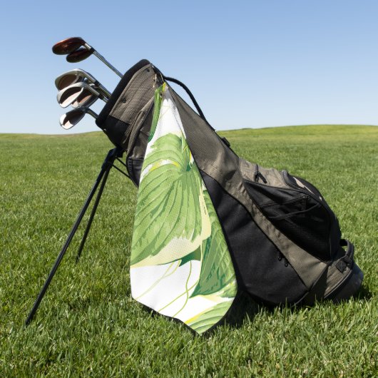 イチジク植物2 ゴルフタオル (グリーン)