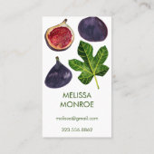 イチジク秋のフルーツ図解入りの、写真付きの 名刺 (裏面)