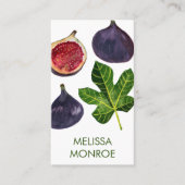 イチジク秋のフルーツ図解入りの、写真付きの 名刺 (正面)