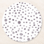 イチジク紙吹雪水彩ドット紙コースター ラウンドペーパーコースター (正面)