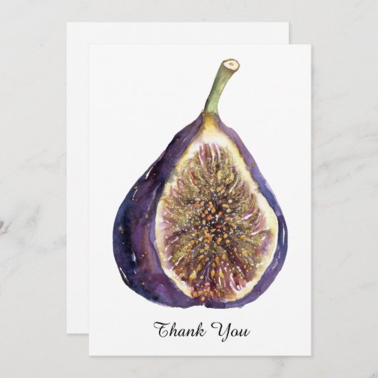 イチジク絵を描の サンキューカード (正面/裏面)