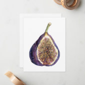 イチジク絵を描の ノートカード (正面/裏面インサイチュ)