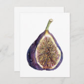 イチジク絵を描の ノートカード (正面/裏面)