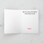 イチャイチャするジンジャーブレッドマン ロマンチックカード カード (内部)