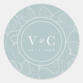 イチョウお洒落ロ結婚バ ラウンドシール