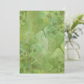 イチョウと竹葉の – 緑の色 – 自然 招待状 (スタンド正面)