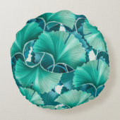 イチョウのイラストレーション ラウンドクッション (裏面)