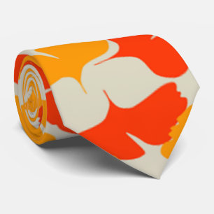 イチョウのオレンジ ネクタイ