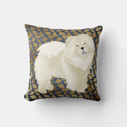 イチョウのクリーム色の食事の枕-生地およびサイズを選んで下さい クッション (正面)