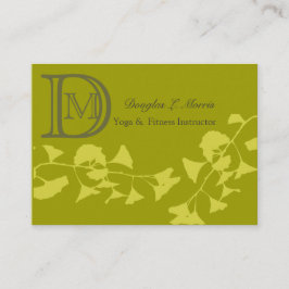 イチョウのヨガのエレガントな専門の   モノグラムの スクエア名刺