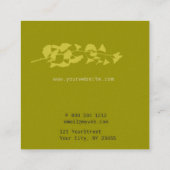 イチョウのヨガのエレガントな専門の   モノグラムの スクエア名刺 (裏面)