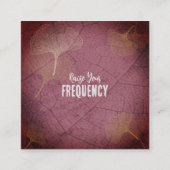 イチョウの引用文を周波数葉上げ スクエア名刺 (正面)