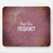 イチョウの引用文を周波数葉上げ マウスパッド (正面)