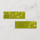 イチョウの枝模様 スキニー名刺 (正面/裏面)