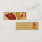 イチョウの細いプロフィールカード スキニー名刺 (正面/裏面)