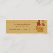 イチョウの細いプロフィールカード スキニー名刺 (裏面)