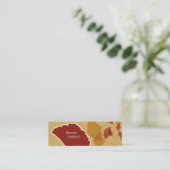 イチョウの細いプロフィールカード スキニー名刺 (スタンド正面)