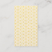 イチョウの葉および多角形パターン 名刺 (裏面)