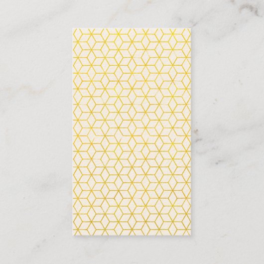 イチョウの葉および多角形パターン 名刺 (裏面)