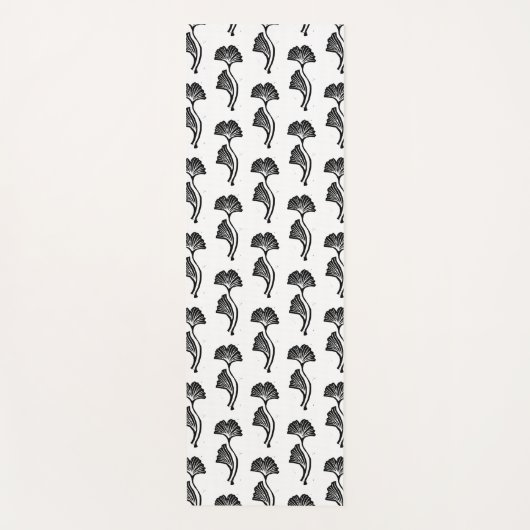 イチョウの葉のリンゴ版画 ヨガマット (正面)