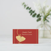 イチョウの葉の名刺 名刺 (スタンド正面)