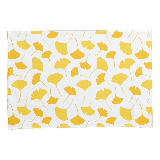 イチョウの葉柄 枕カバー (正面右)