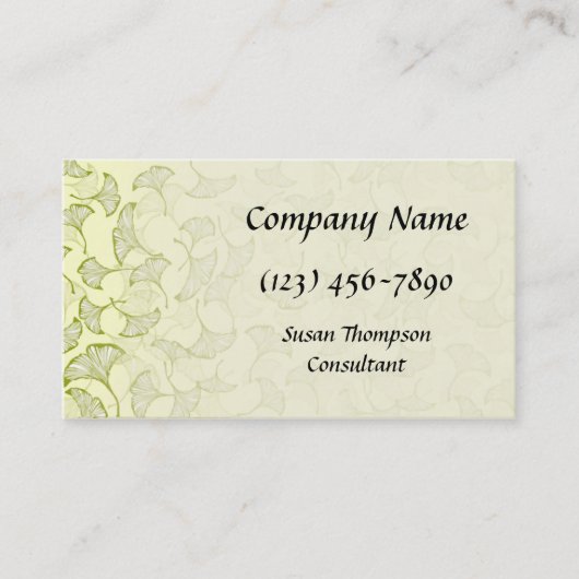 イチョウの葉2 名刺 (正面)